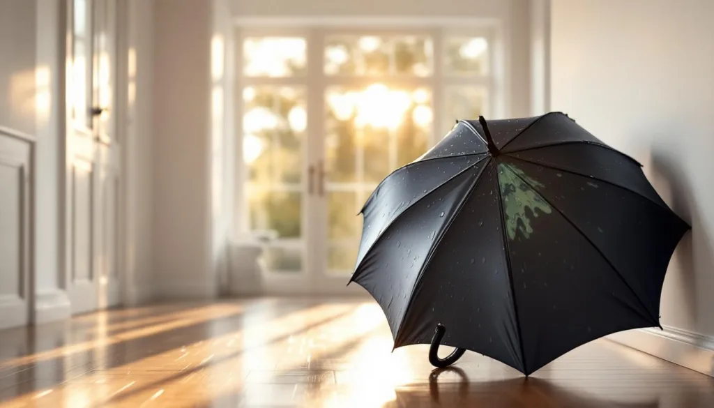 een huishoudexpert legt uit waarom natte paraplu's schimmel verbergen en hoe je dit effectief kunt voorkomen.