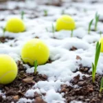 ontdek het verrassende resultaat van het leggen van tennisballen in de tuin deze winter en hoe het jouw tuin kan transformeren.