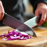 ontdek de snijmethode die koks gebruiken om uientranen te voorkomen en gemakkelijk uien te snijden zonder irritatie.