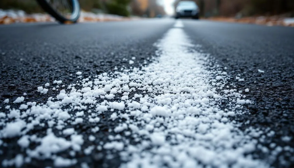 ontdek waarom het strooien van zout op deze ondergrond onverwacht de grip verbetert en hoe dit praktische voordeel uw veiligheid kan vergroten.